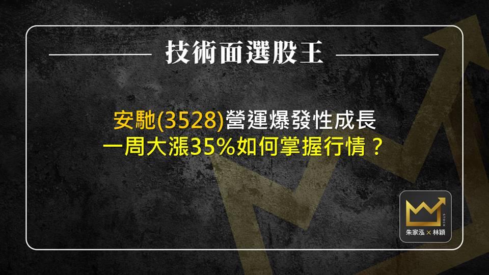 安馳(3528)營運爆發性成長 一周大漲35%如何掌握行情?