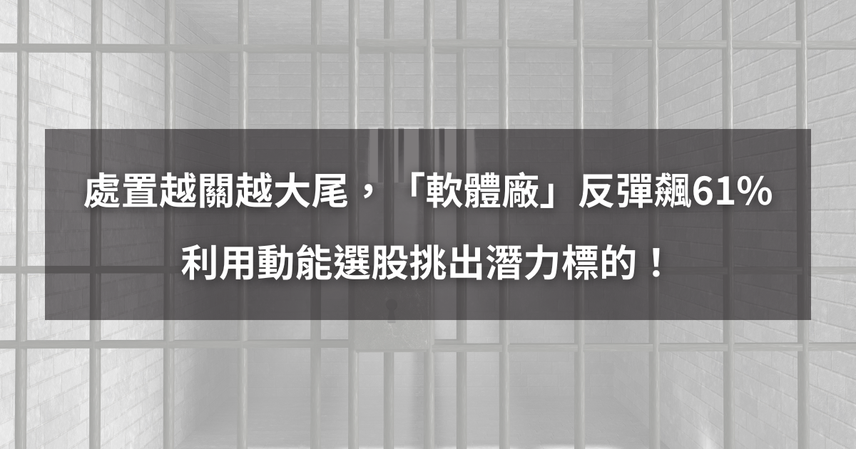 【個股分析】處置越關越大尾,「軟體廠」反彈大漲61%!利用動能選股挑出潛力標的!