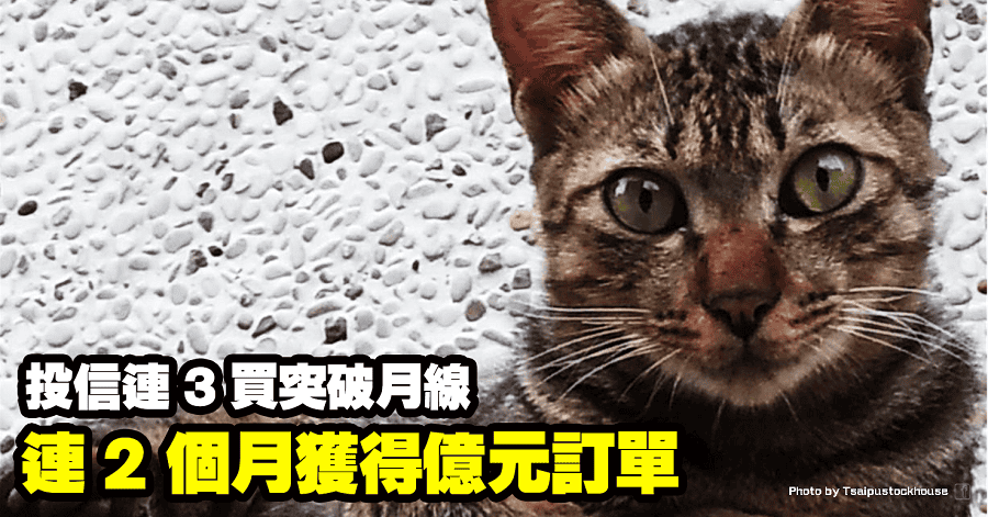 連 2 個月獲得億元訂單，投信連 3 買突破月線