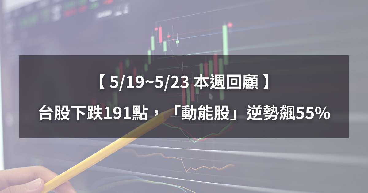 【本週回顧】台股震盪下跌191點,「動能股」卻逆勢大漲55%!