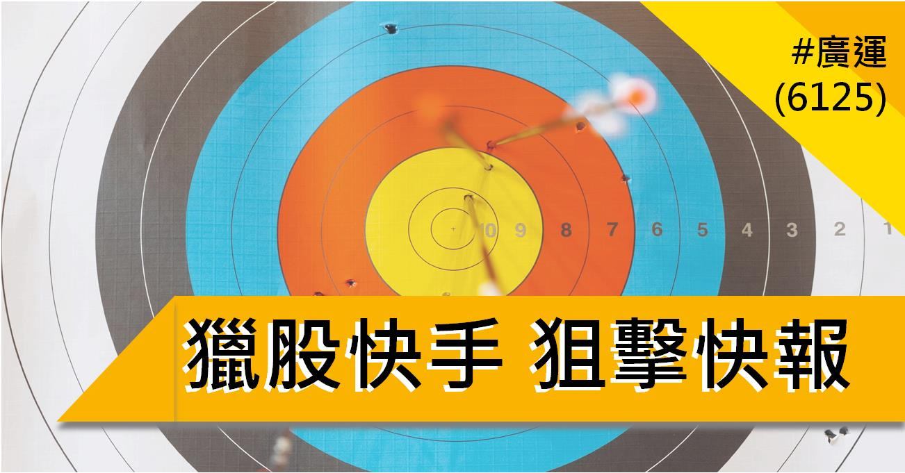 【5/26獵股快手 - 狙擊快報】廣運(6125)跌破三角收斂，當沖放空賺2.7％!