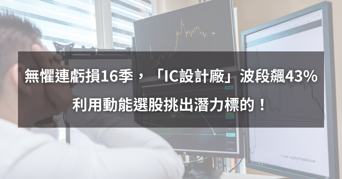 【個股分析】無懼連虧損16季,「IC設計廠」波段飆43%。利用動能選股挑出潛力標的!