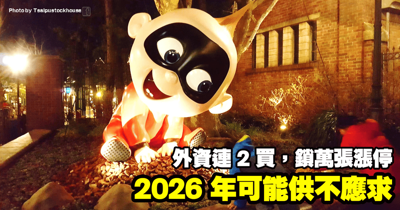 2026 年可能供不應求，外資連 2 買，鎖萬張漲停