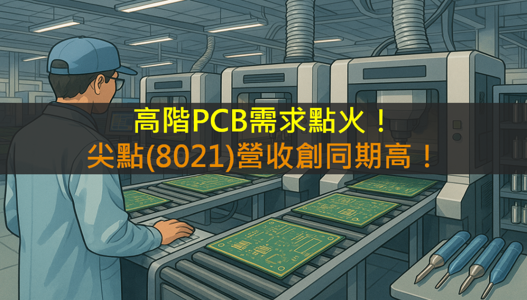 高階PCB需求點火!尖點(8021)營收創同期高!