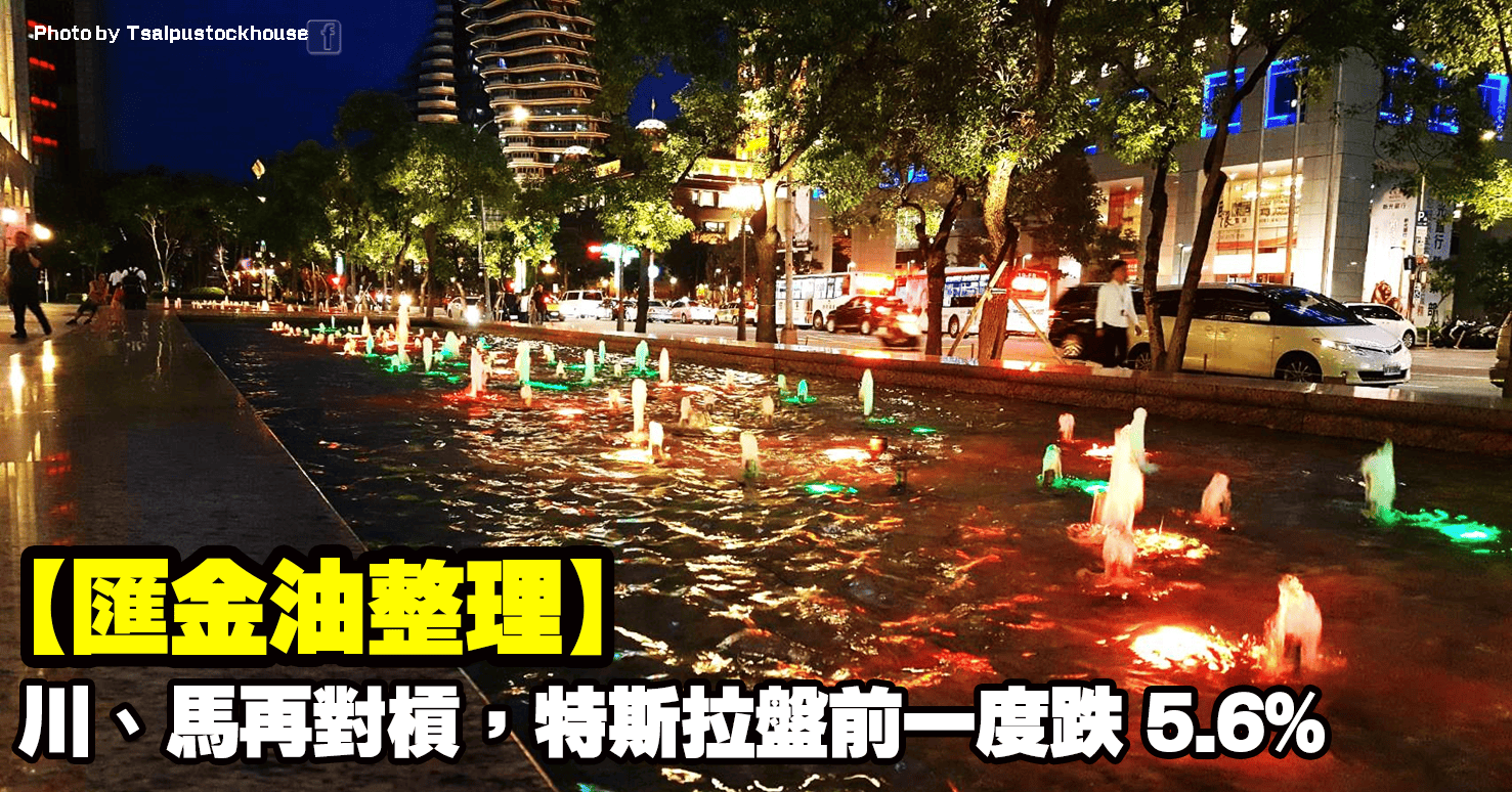 【匯金油整理】川、馬再對槓，特斯拉盤前一度跌 5.6％