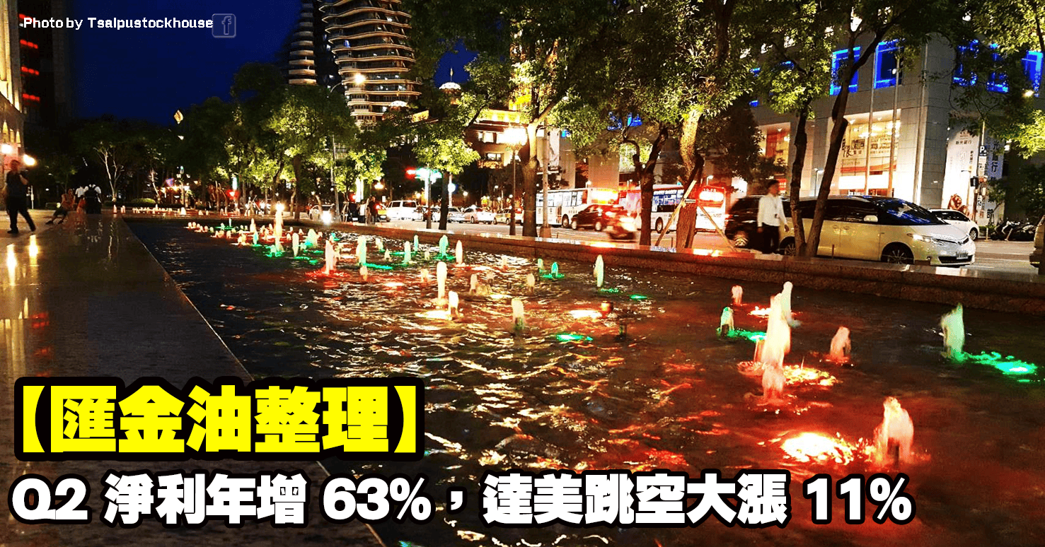 【匯金油整理】Q2 淨利年增 63%,達美跳空大漲 11%