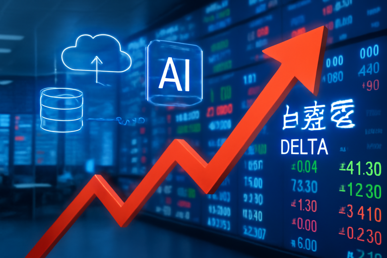 台達電周線連十紅，股價上漲1.57％至517元
