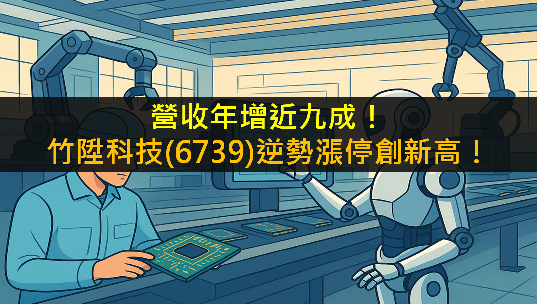 營收年增近九成!竹陞科技(6739)逆勢漲停創新高!