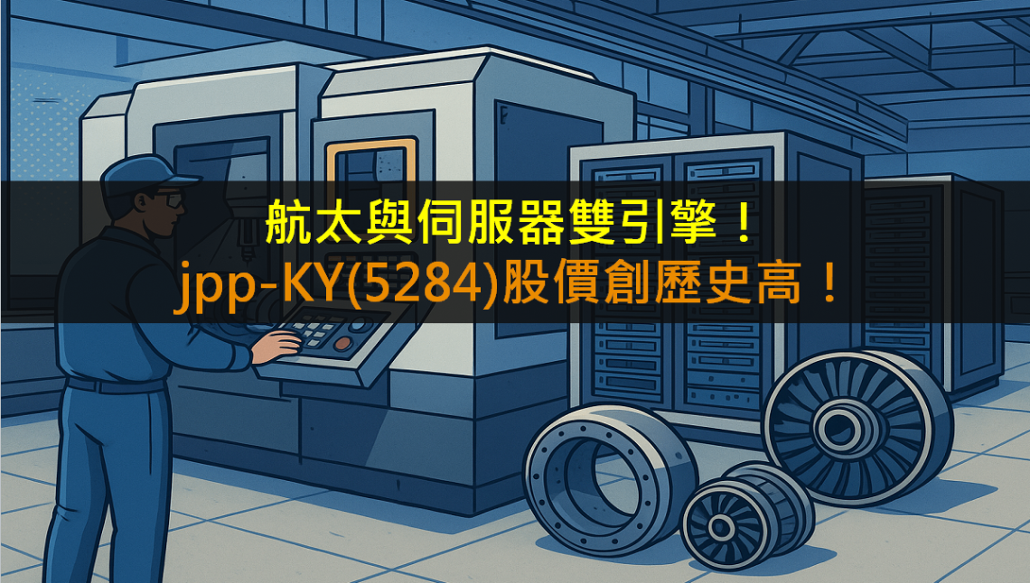 航太與伺服器雙引擎！jpp-KY(5284)股價創歷史高！