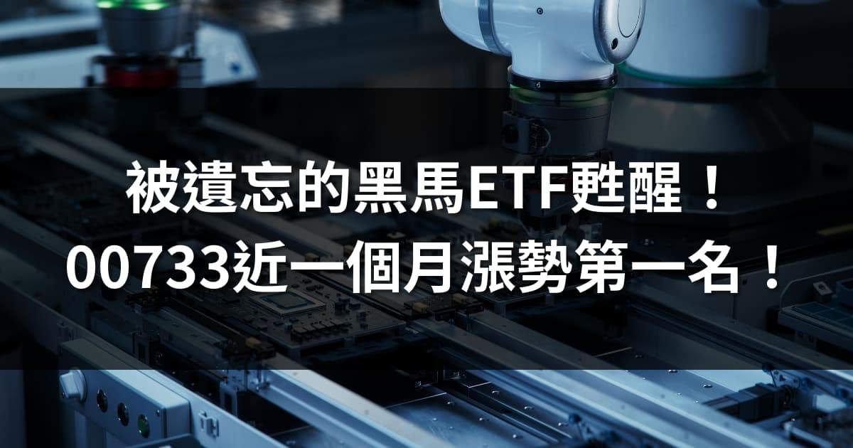 被遺忘的黑馬ETF甦醒!「這檔」近一個月默默起漲,漲勢第一!