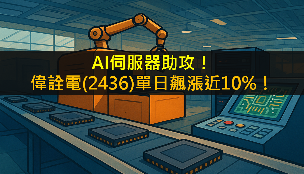 AI伺服器助攻!偉詮電(2436)單日飆漲近10%!