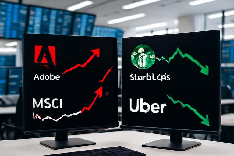 Adobe和MSCI獲得分析師升級，Starbucks和Uber面臨挑戰
