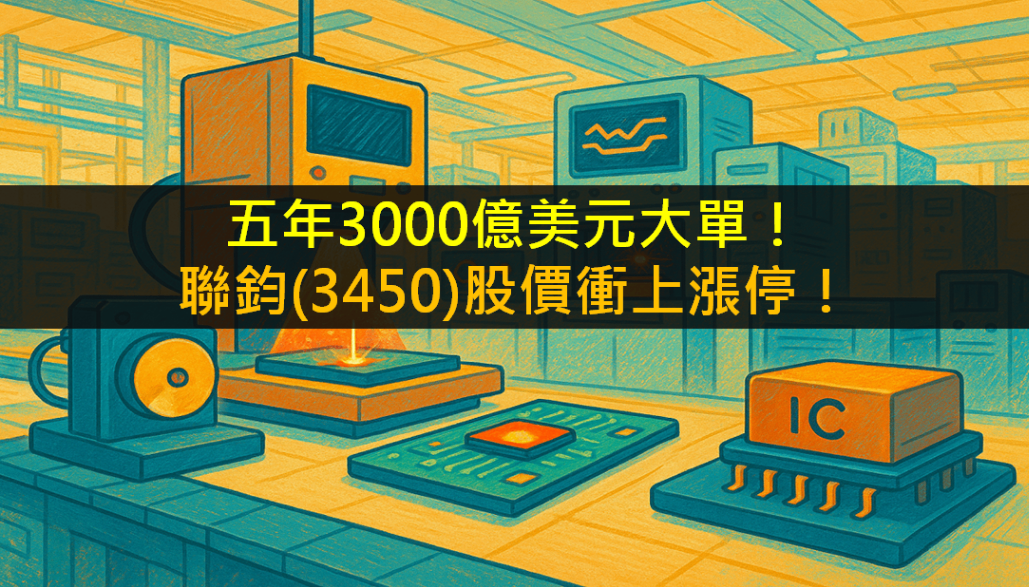 五年3000億美元大單!聯鈞(3450)股價衝上漲停!