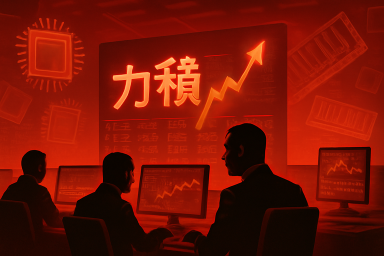 力積電8月自結營收39.78億元，股價短期漲幅逾四成