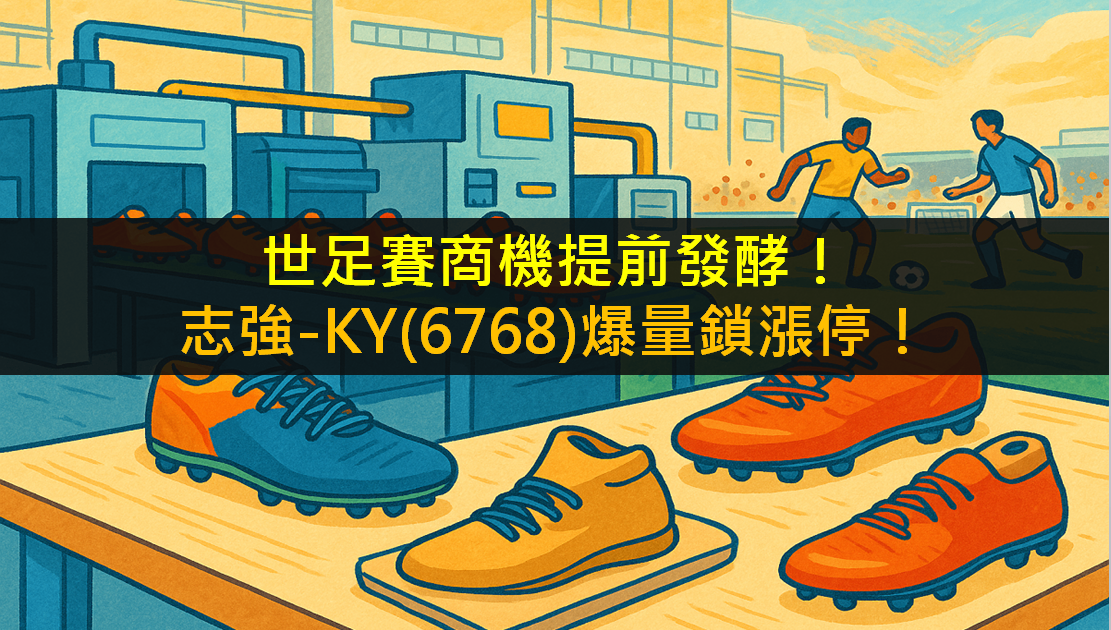 世足賽商機提前發酵！志強-KY(6768)爆量鎖漲停！