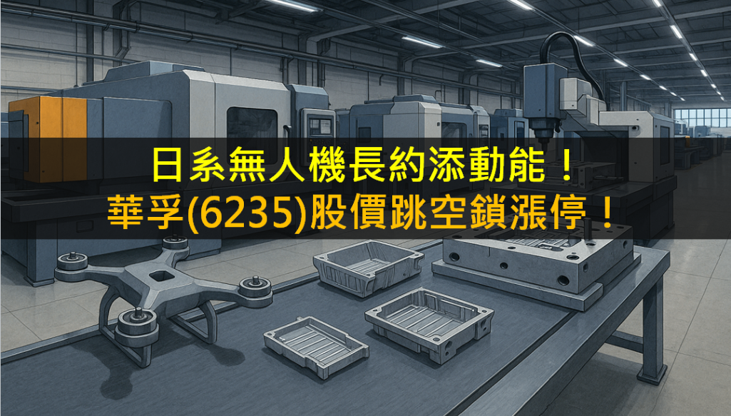 日系無人機長約添動能！華孚(6235)股價跳空鎖漲停！