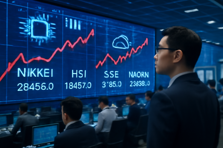 科技股帶動，亞洲股市追隨美股上漲