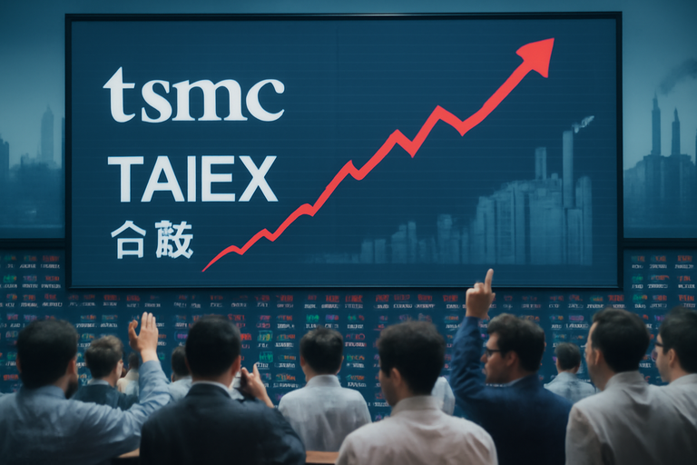 台積電股價創新高，帶動台股刷新歷史紀錄