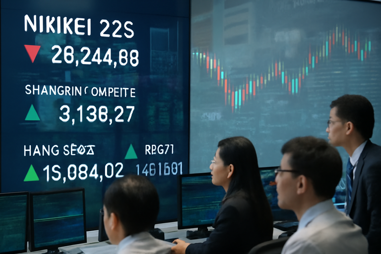 亞洲股市追隨美股科技股下跌，日股漲勢暫停
