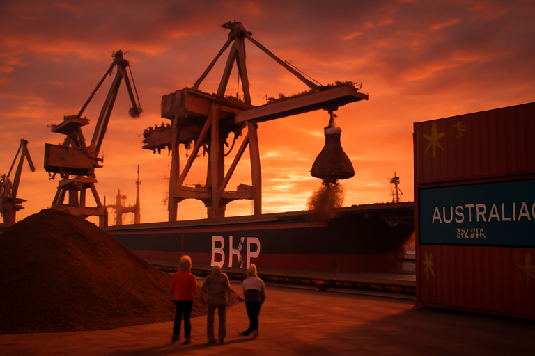 中國出售BHP鐵礦石，緩解澳洲禁令擔憂