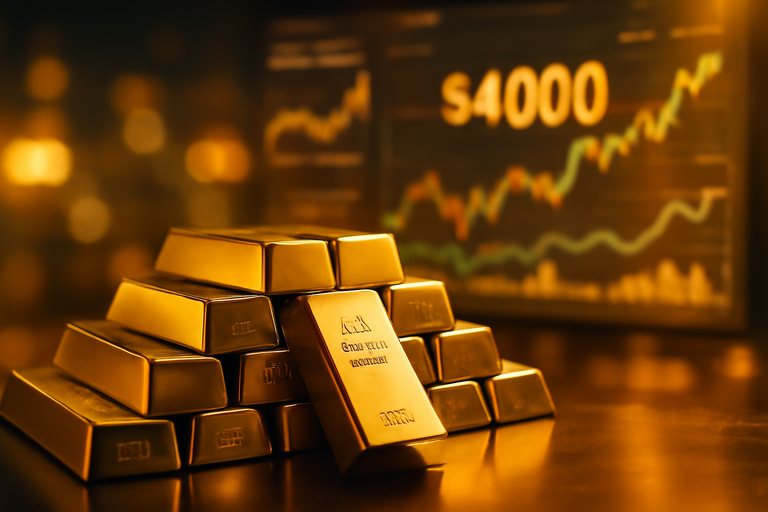 黃金價格飆升至4000美元,成為全球投資人最擁擠交易