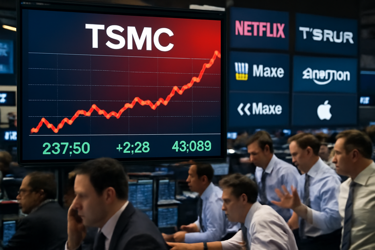 台積電已公佈財報，Netflix和Tesla即將公布業績
