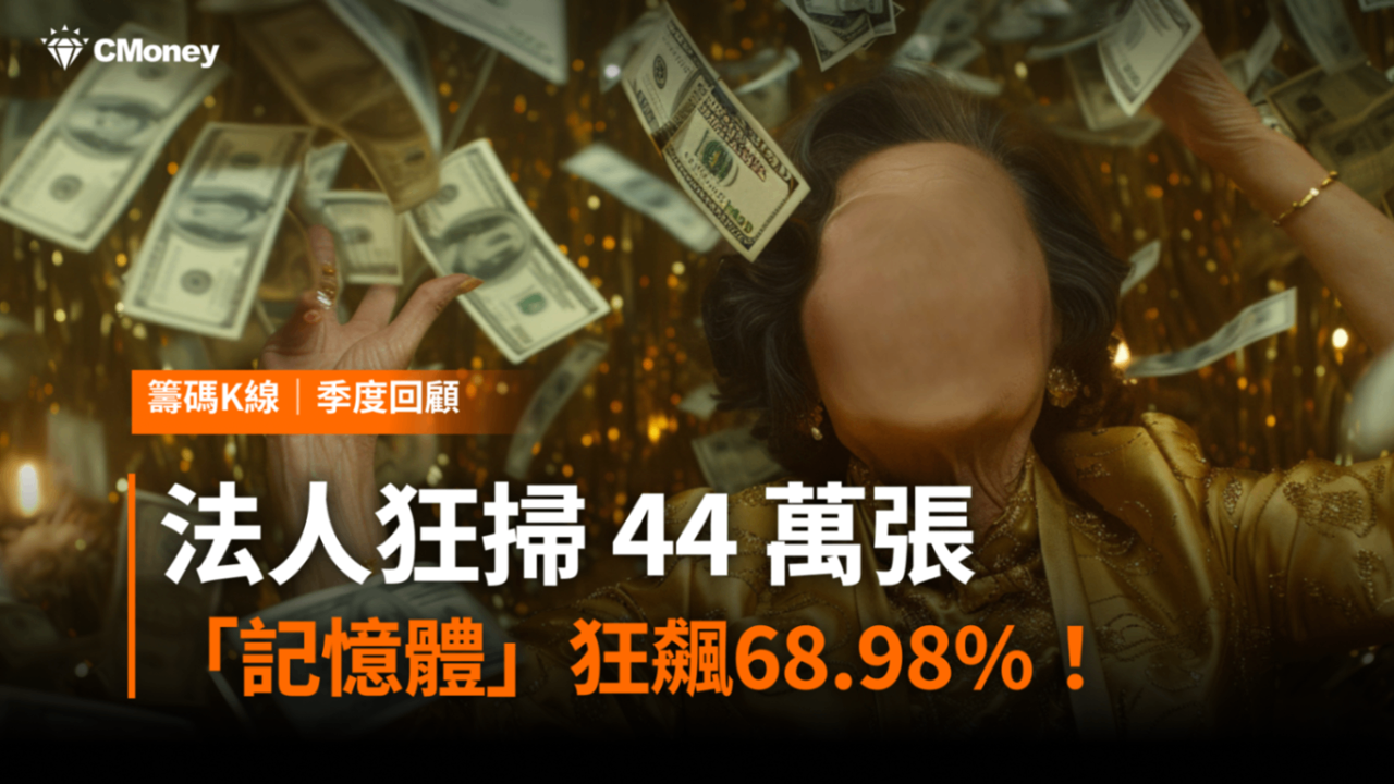 法人狂掃44萬張,「記憶體」狂飆68.98% #內贈起漲K線VIP權限