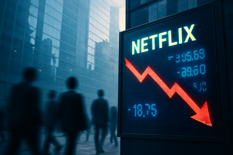 Netflix股價下跌，因第三季財報不如預期