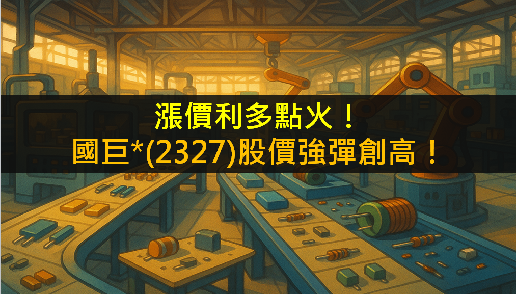 漲價利多點火！國巨*(2327)股價強彈創高！