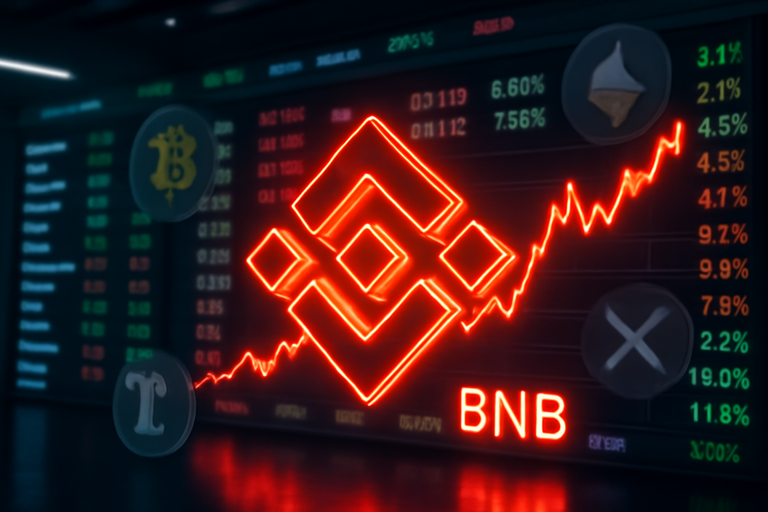 BNB大漲5.3%,市值重回1560億美元