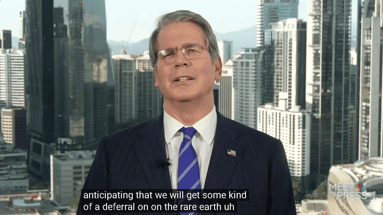 【匯金油整理】貝森特：「對中100％關稅的威脅已經解除。」