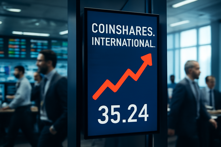 CoinShares International股價強勁上漲，吸引投資人關注