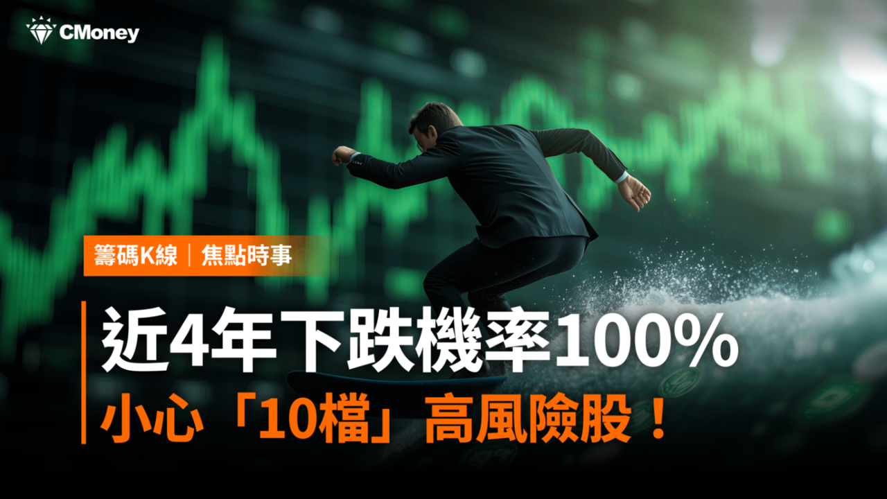 近4年下跌機率100%,小心這「10檔」高風險股!