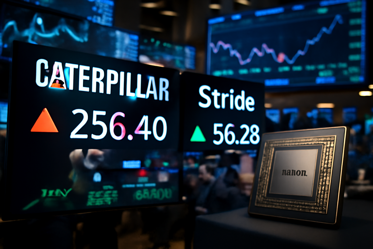 今日美股市場動態:Caterpillar、Stride、輝達等公司引領波動