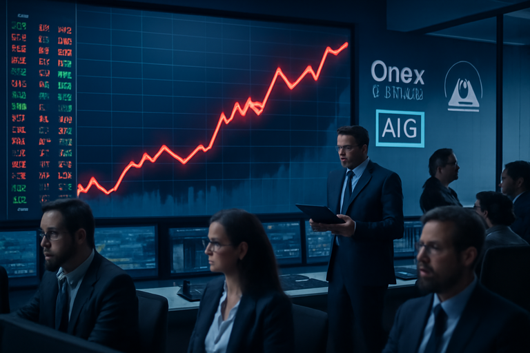 Onex宣布收購案，股價飆升，AIG成為重要合作夥伴