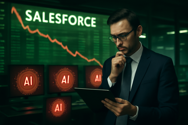 投資人對Salesforce (CRM)的擔憂加劇，股價下跌