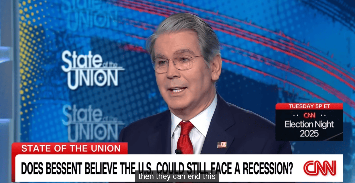 【匯金油整理】貝森特：「部分產業確實已陷入衰退。」