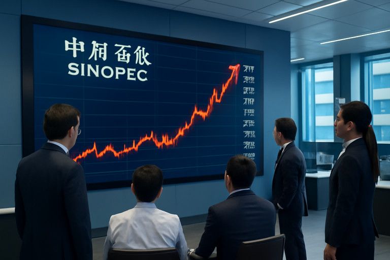 中石化股價近日飆升,漲停板鎖住超過9,600張買單