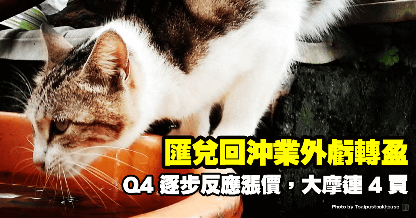 匯兌回沖業外虧轉盈,Q4 逐步反應漲價,大摩連 4 買
