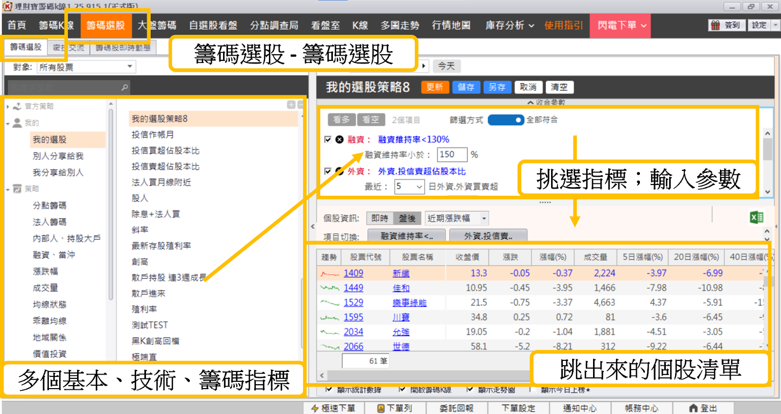 【籌碼K線PC版教學】打造專屬自己的策略，輕鬆篩選出「潛力股」！