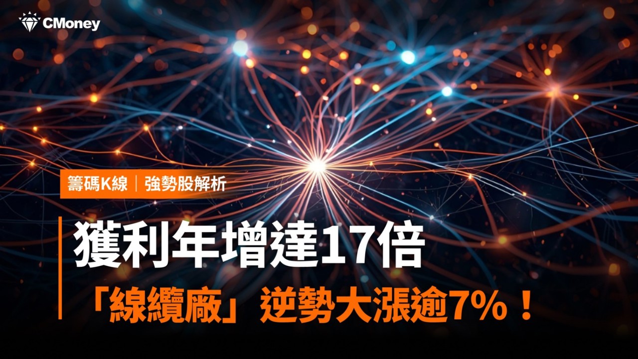 【強勢股解析】獲利年增達17倍，「線纜廠」逆勢大漲逾7％！