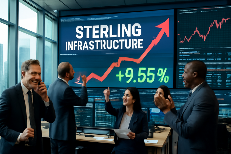 Sterling Infrastructure業績超預期,股價大漲6.54%