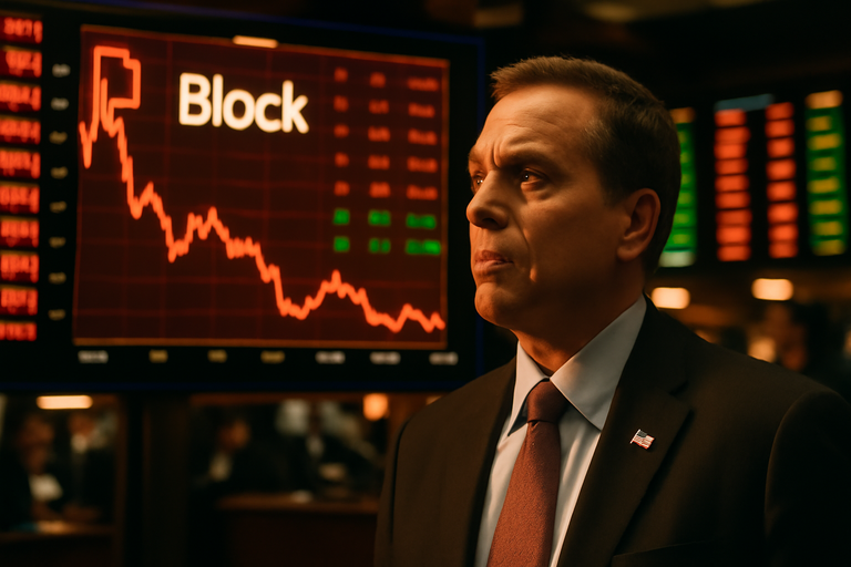 Block財報不如預期，股價重挫