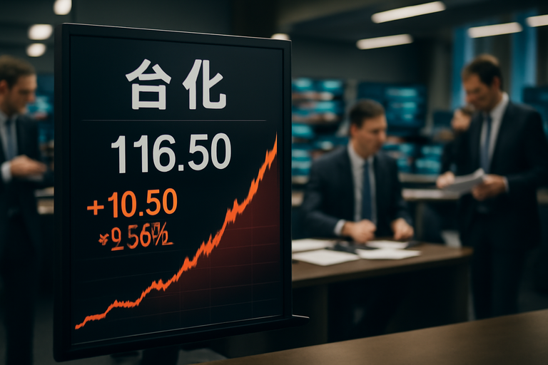 【即時新聞】台化今日亮燈漲停，年底作帳行情尚未啟動