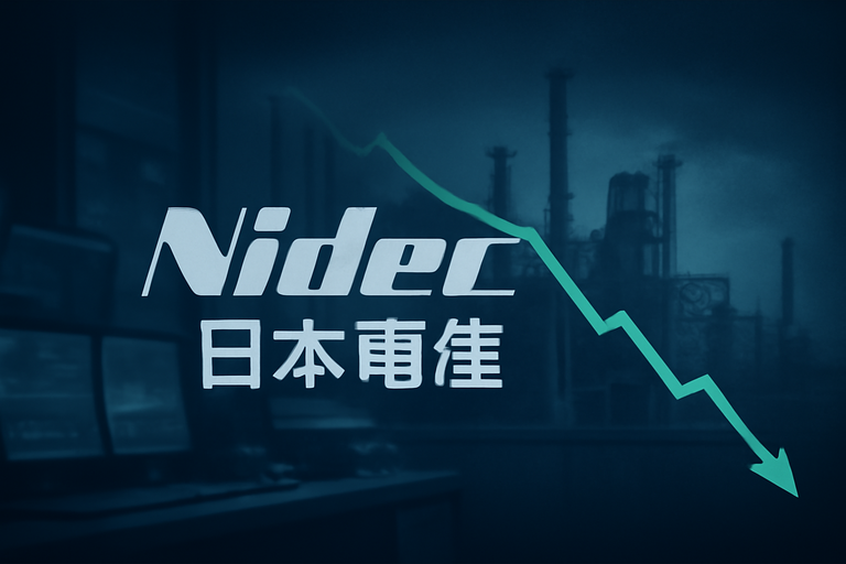 【即時新聞】日本電產首季營收下滑，基本每股盈餘為負