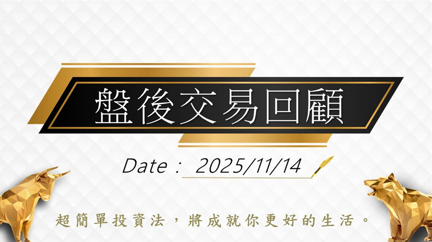 11/14 盤後回顧|超簡單期貨當沖採「熊綠綠」策略,波段操作「震盪整理趨勢未明」思考