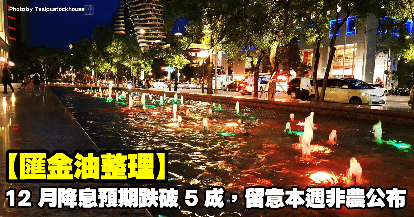 【匯金油整理】12月降息預期跌破5成,留意本週非農公布