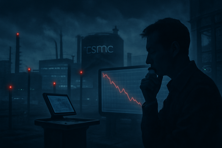 【即時新聞】台積電在今日夜盤交易中股價下跌10元，半導體期下跌0.7％