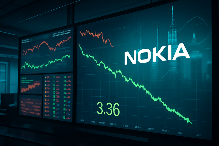 【即時新聞】Nokia股價下跌，資本市場日未見新合作
