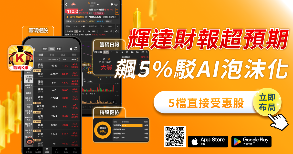輝達握5,000億晶片訂單,「這5檔」望直接受惠!
